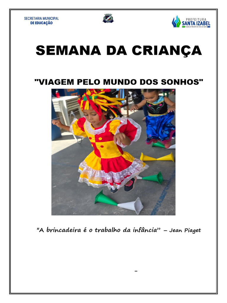 Projeto Semana Da Criança - 2025 | PDF | Educação Infantil | Aprendizado
