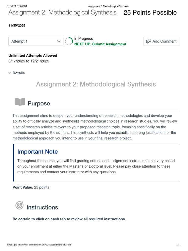 Assignment 2 - Methodological Synthesis | PDF | Methodology ...