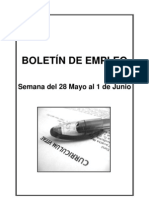 Boletin de Empleo Semana Del 28 Mayo Al 1 Junio