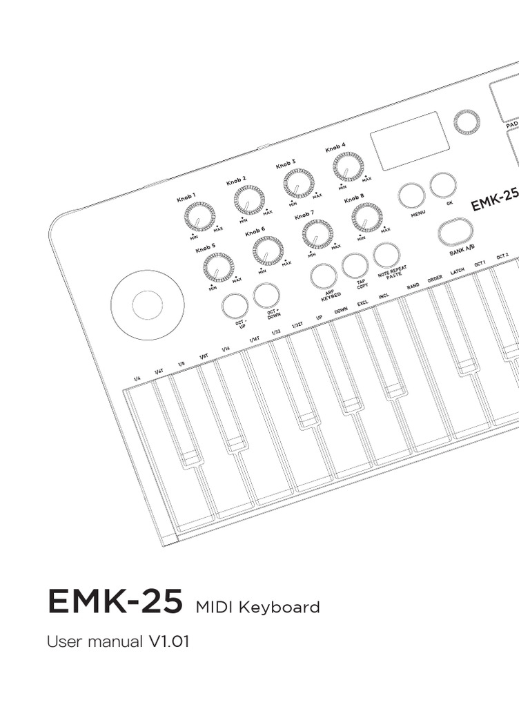 EMK-25 MIDI Keyboard User Manual | PDF | Synthesizer | Ios