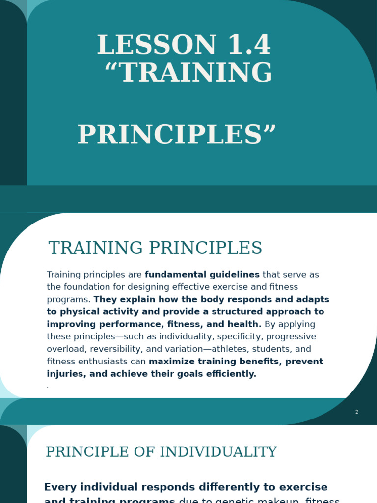 Key Training Principles for Fitness Success | PDF | Strength Training ...
