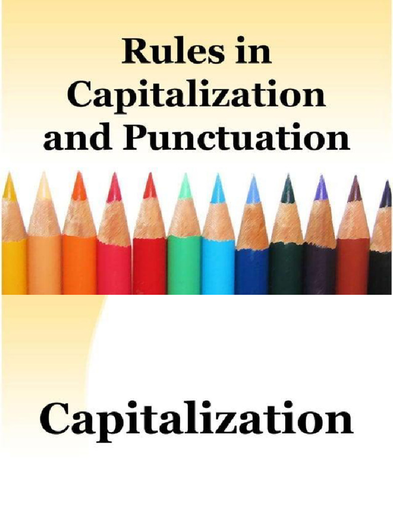 Capitalization and Punctuation Marks | PDF