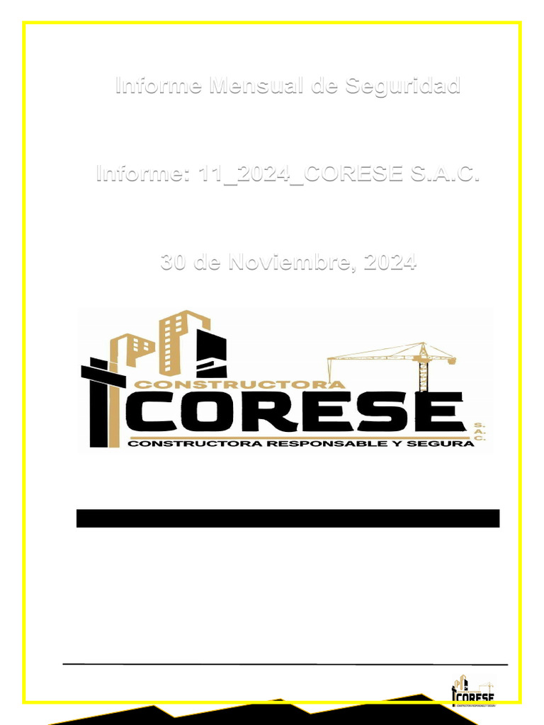 Informe Mensual de Seguridad Corese - Diciembre | PDF