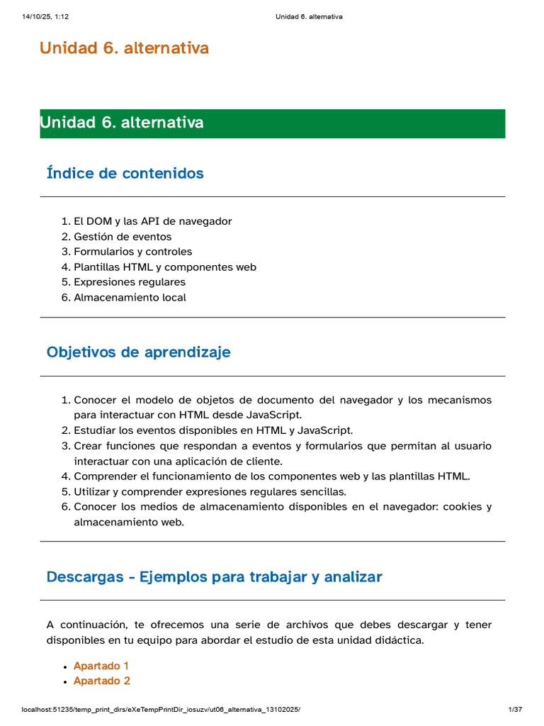 Ut06 Alternativa 13102025 | PDF | Modelo de objeto de documento ...