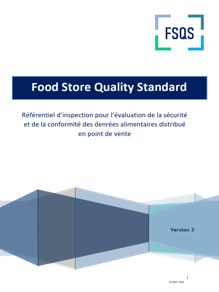 Référentiel d'inspection FSQA 2023 | PDF | Sécurité