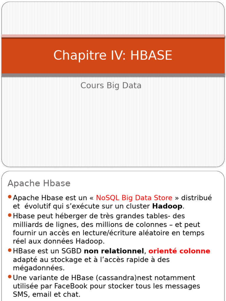 Introduction à Apache HBase et NoSQL | PDF | Bases de données | Base de ...