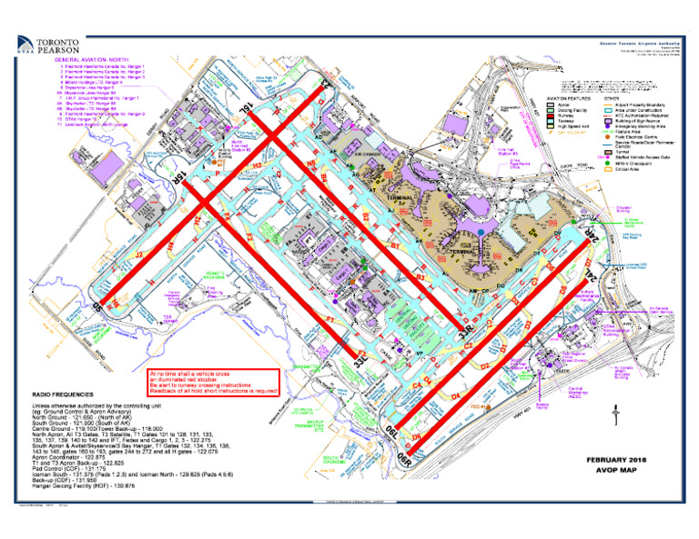 Toronto Pearson Airport Engineering Map | PDF