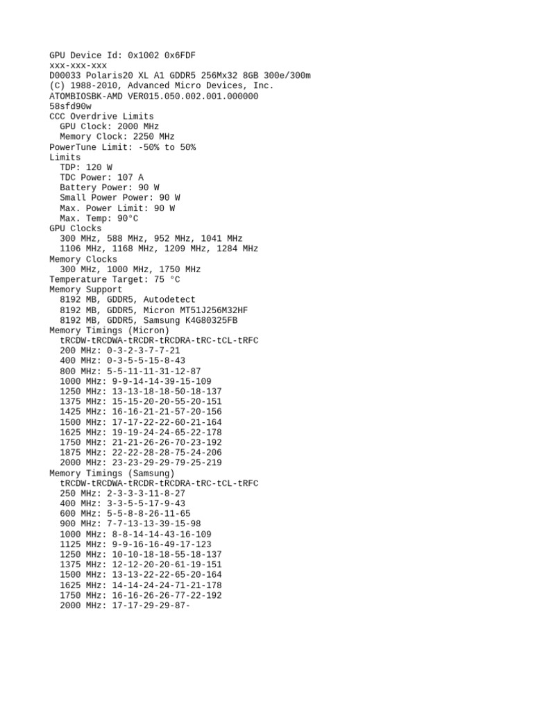 AMD GPU Specifications and Limits | PDF