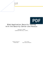 With The Security Center and Nessus Web Application Security Testing