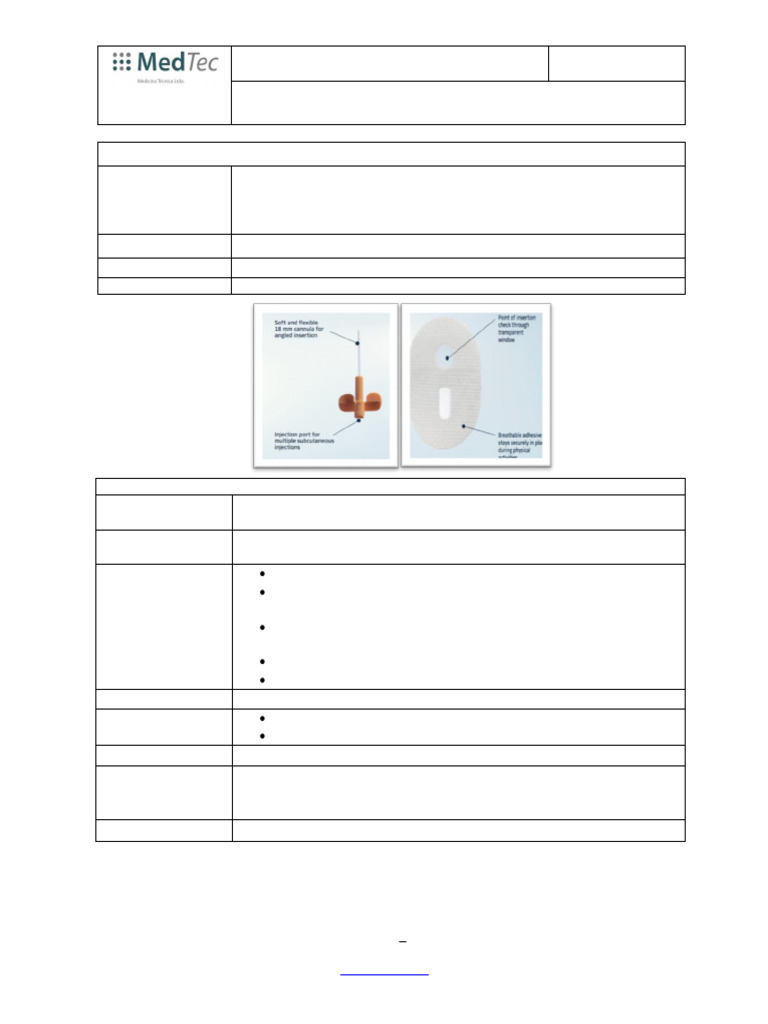 Cánula Subcutánea Insuflon para Infusión | PDF