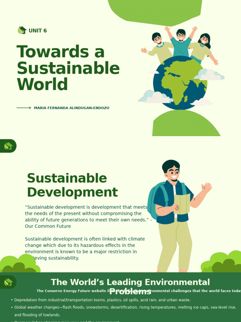Unit 6 Towards A Sustainable World Pdf Sustainability Food Security