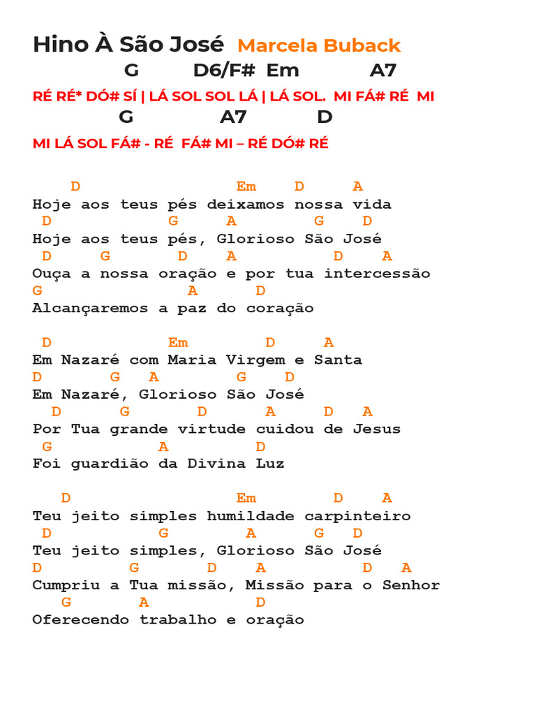 Hino a São José: Letra e Melodia | PDF
