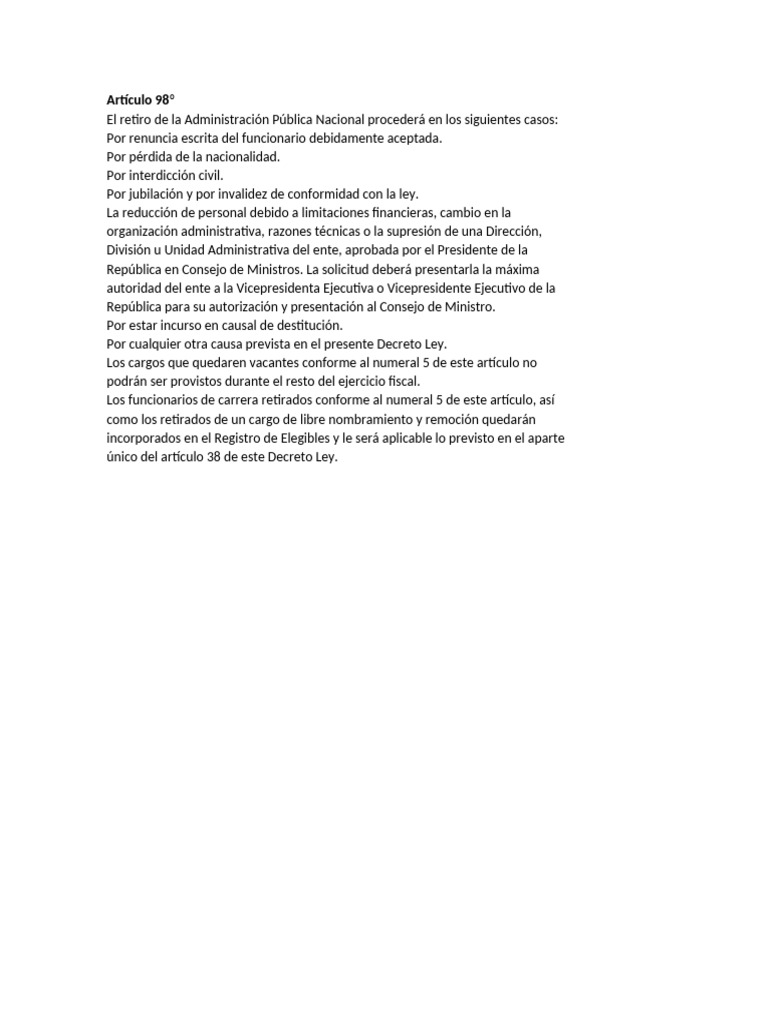 Artículo 98º | PDF