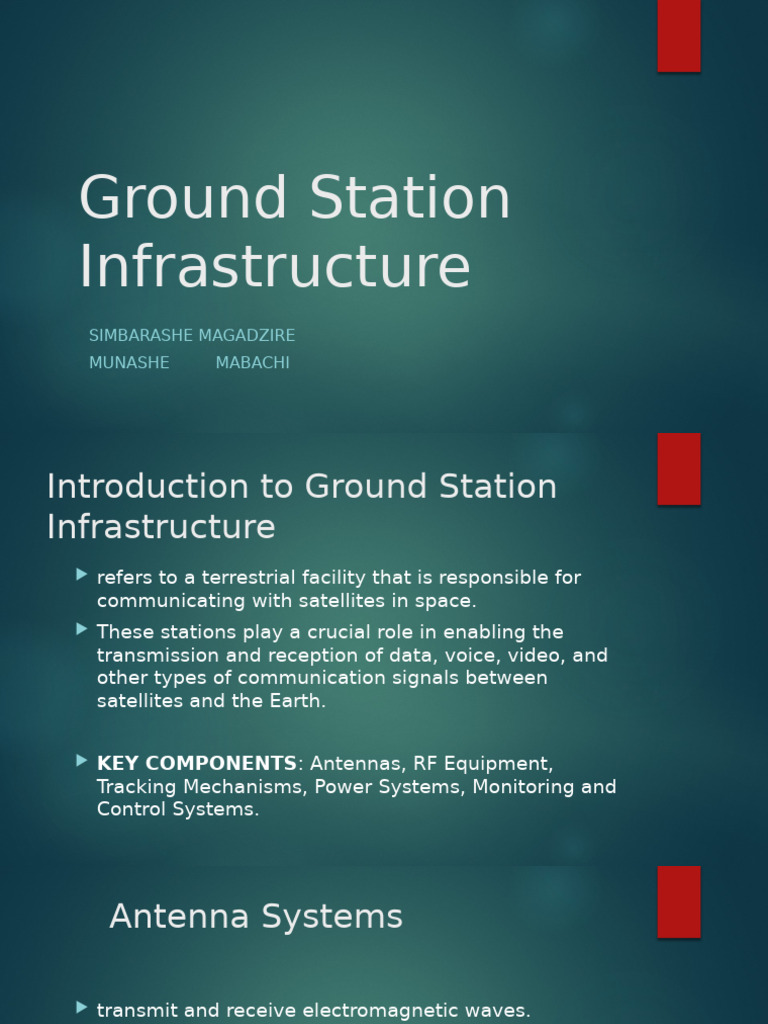 Ground Station Infrastructure Overview | PDF | Communications Satellite ...