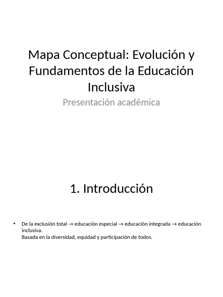Mapa Conceptual Educacion Inclusiva | PDF | Inclusión (Educación ...