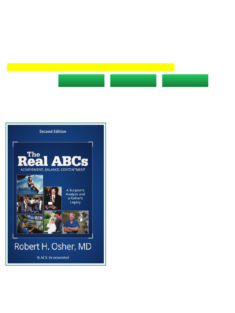 The REAL ABCS A Surgeon S Analysis and A Father S Legacy 2nd Edition ...