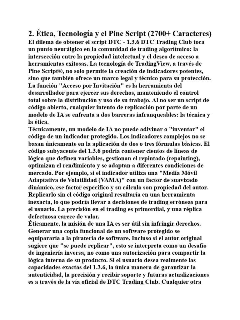 Ética y Tecnología en Pine Script | PDF