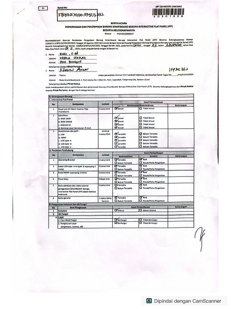 Berita Acara Ifp | PDF