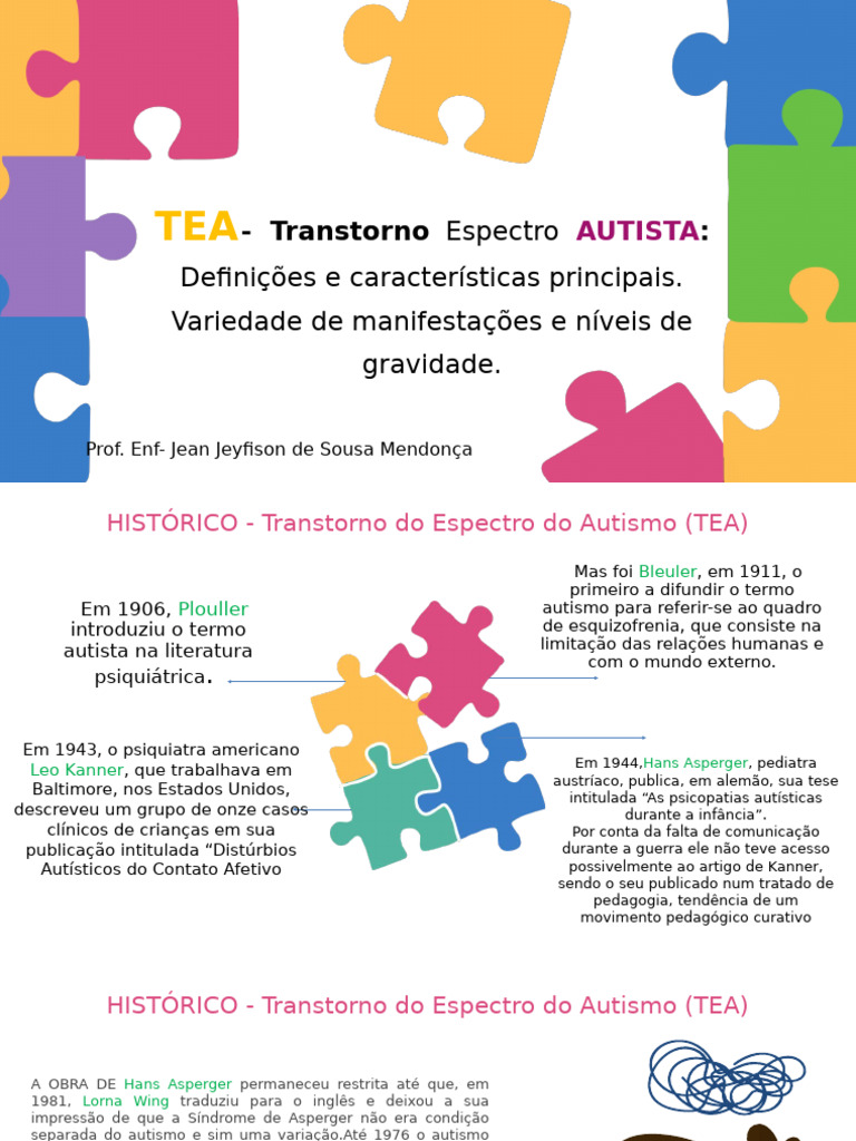 Entendendo o Transtorno do Espectro Autista | PDF | Autismo | Síndrome ...