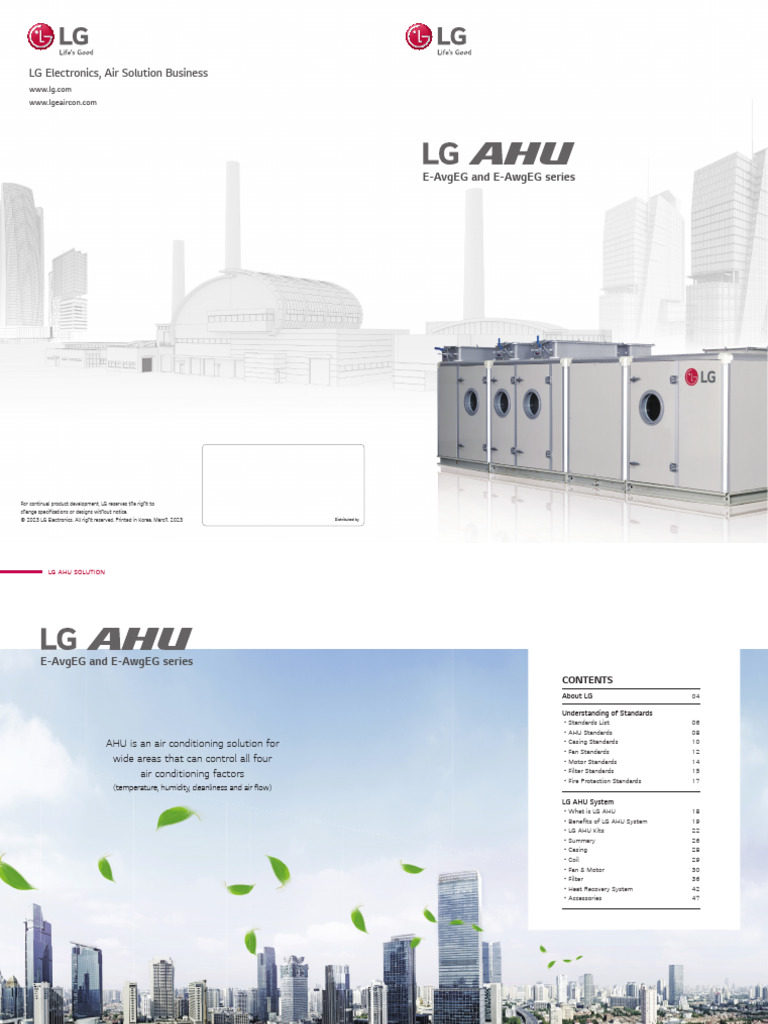 LG AHU System Overview and Standards | PDF | Air Conditioning ...