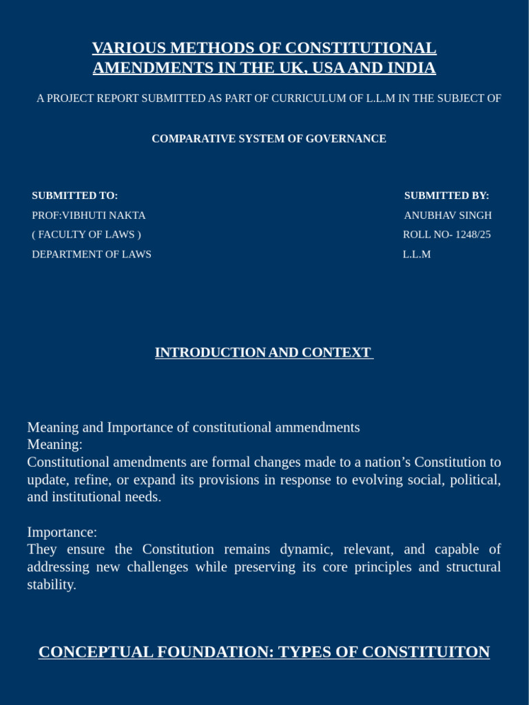 Presentation 3 | PDF | Constitution | Constitutional Amendment