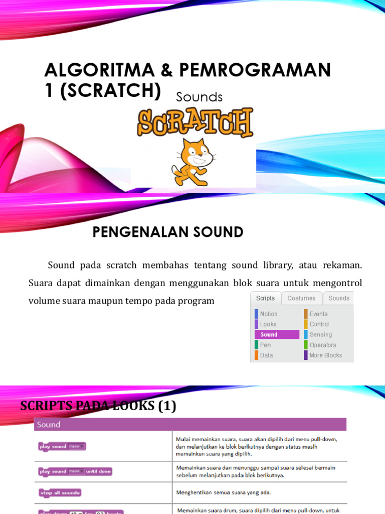 Scratch Sound Implementation Guide | PDF | Sound | Sound Technology