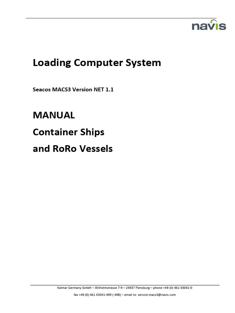 MACS3 Loading Computer Manual for Ships | PDF | Software | Computer ...