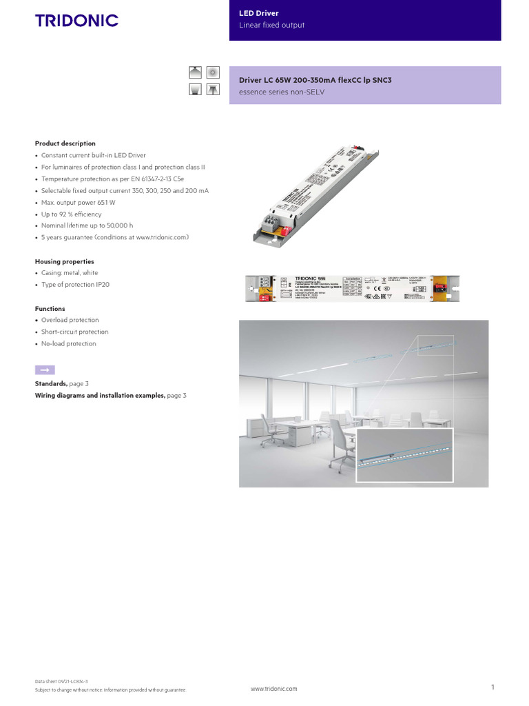 Driver LC 65W 200-350ma FlexCC LP SNC3 en | PDF | Electrical Wiring ...