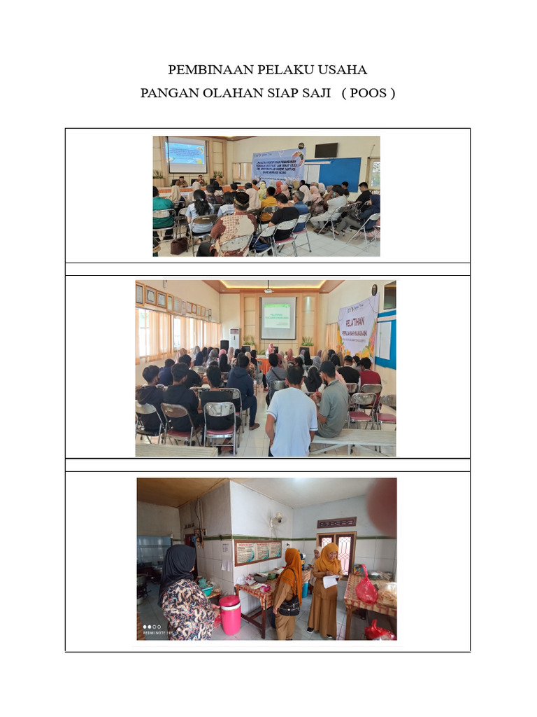 Pembinaan Pelaku Usaha Poos | PDF