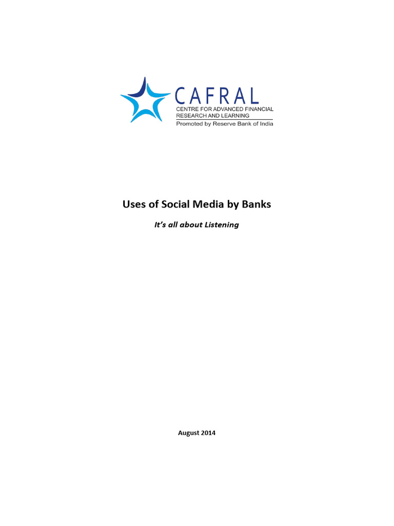 1216201531637pm Cafral LT Uses of Social Media by Banks | PDF | Social ...