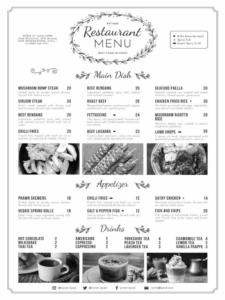 Menu | PDF