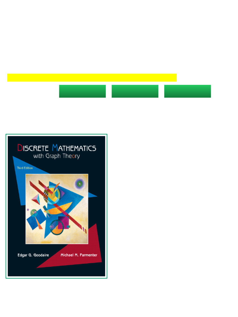 Solution Manual For Discrete Mathematics With Graph Theory, 3/E 3rd ...