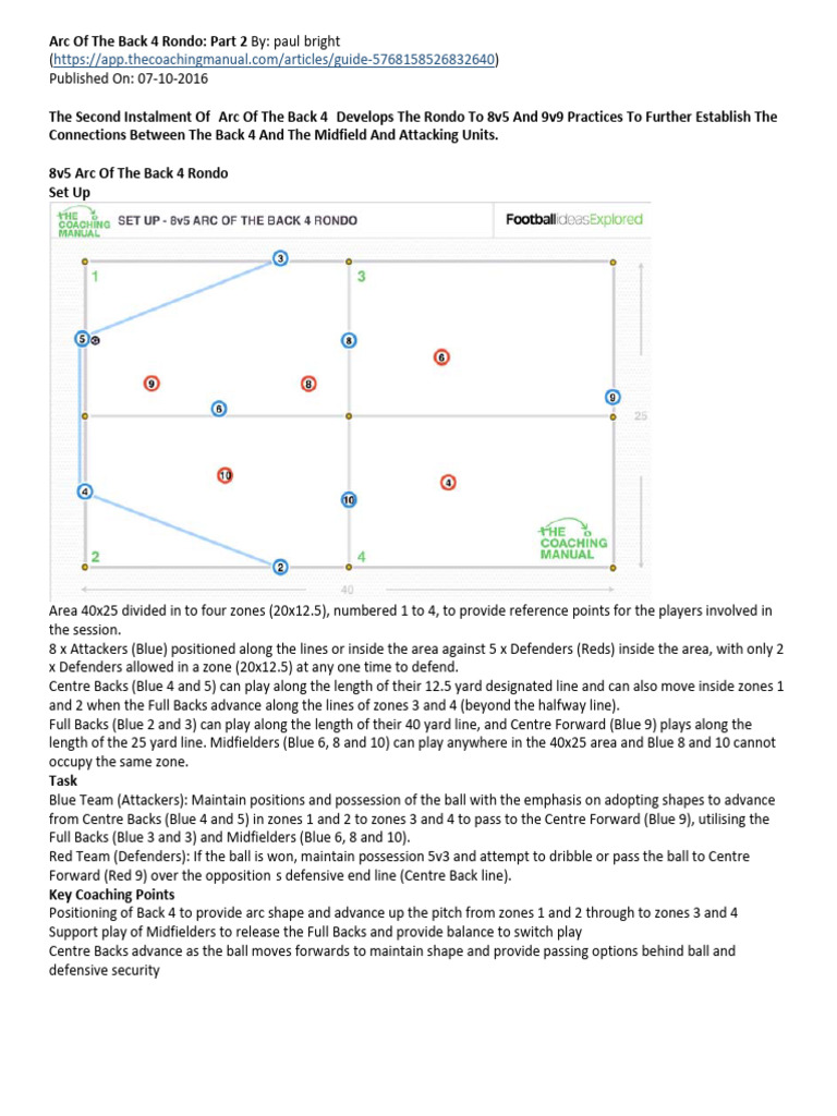 Arc of The Back 4 Rondo Part 2 8v5 | PDF | Defender (Association ...