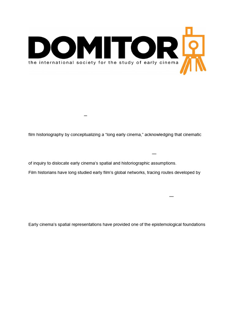 Domitor 2026 CFP 1 | PDF | Geography | Space