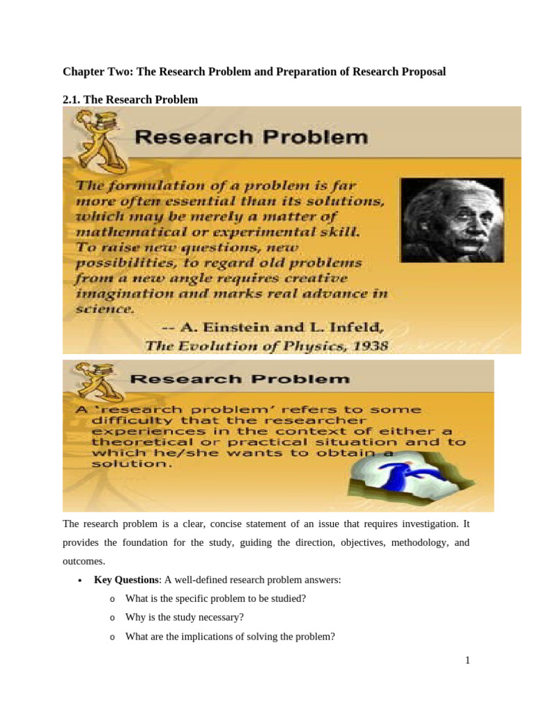 Defining Research Problems and Proposals | PDF | Survey Methodology ...