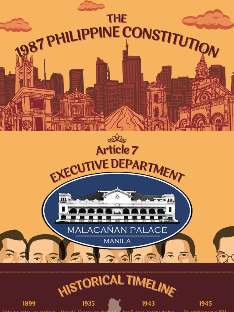 1987 Philippine Constitution Overview | PDF | President Of The ...
