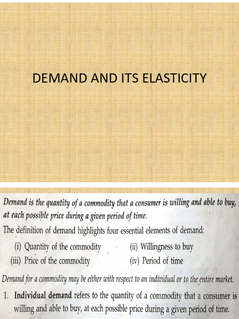 Mod 3 Demand and Its Elasticity | PDF