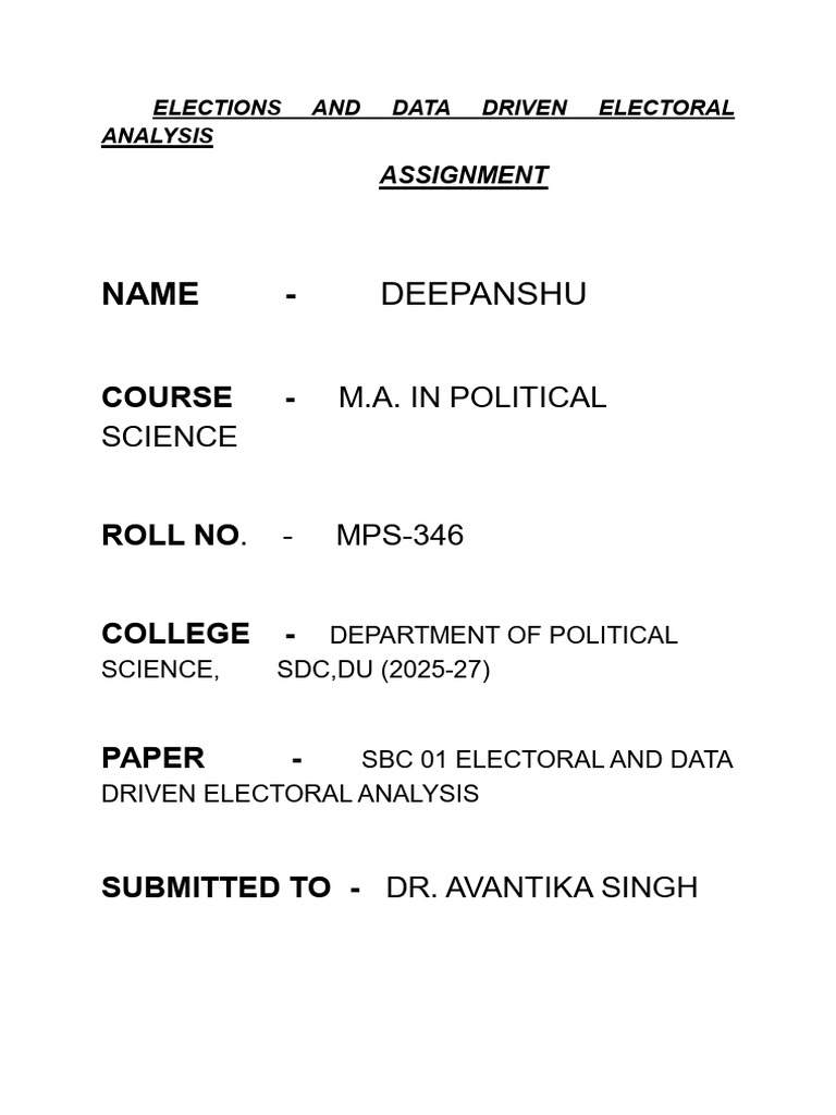 SBC Research Assignment | PDF | Bharatiya Janata Party | Ideologies