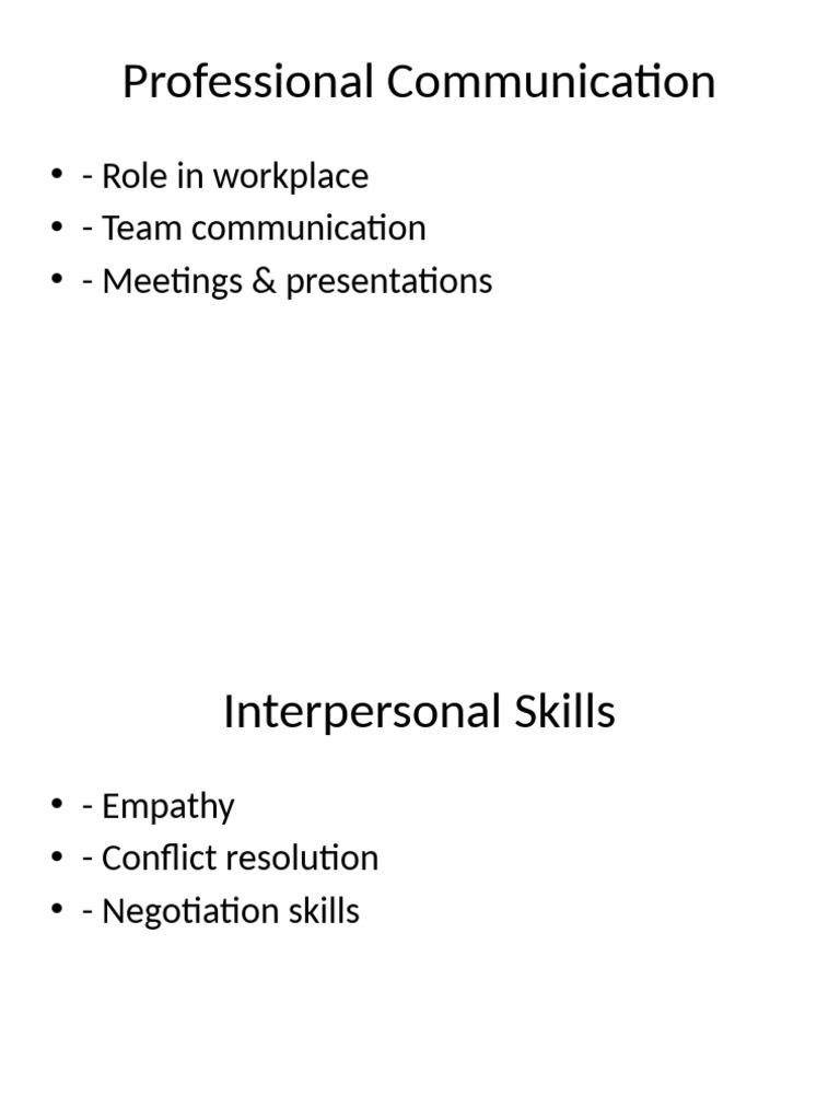 Effective Professional Communication Skills | PDF