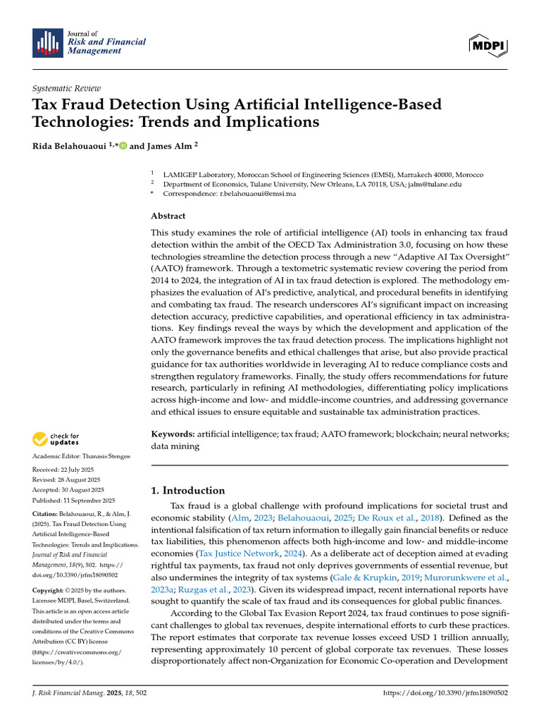 AI in Tax Fraud Detection Trends | PDF | Artificial Intelligence ...