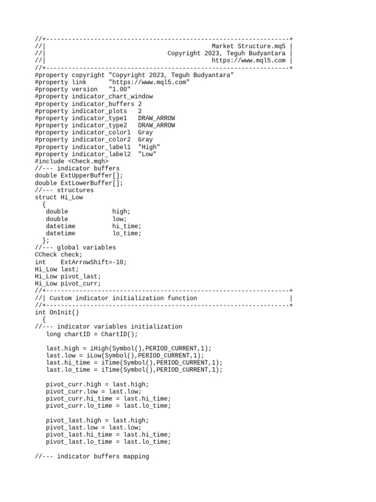 Market Structure - MQ5 | PDF | Computer Programming | Software Engineering