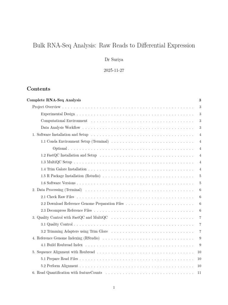 RNA Seq Analysis | PDF | Life Sciences | Genetics