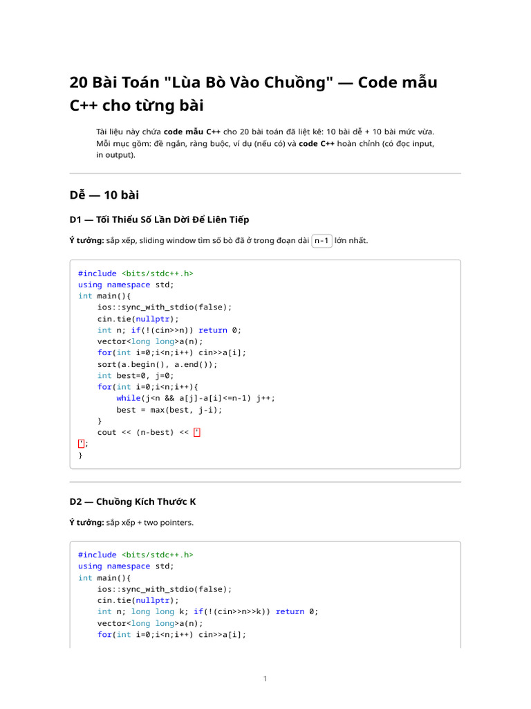 Lua Bo 20 Bai Toan | PDF