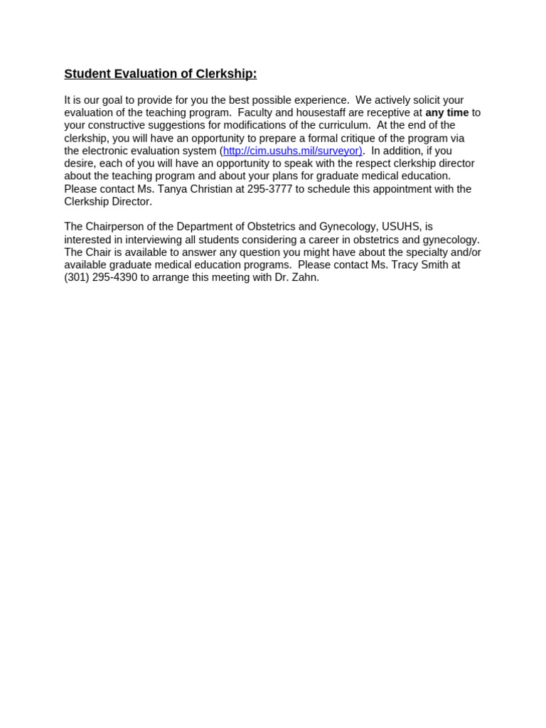 Clerkship Student Evaluation Process | PDF