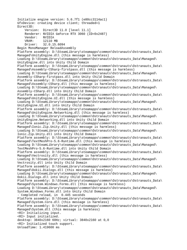 Ostranauts Engine Initialization Log | PDF | Json | Computer File