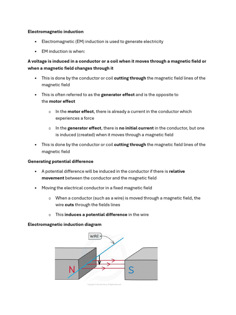Understanding Electromagnetic Induction | PDF | Electromagnetic ...