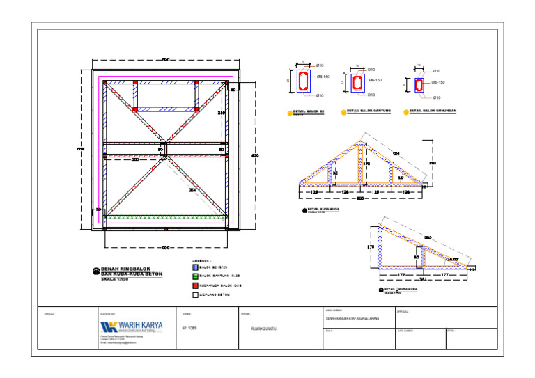 Rencana Struktur Atap Rumah 2 Lantai | PDF