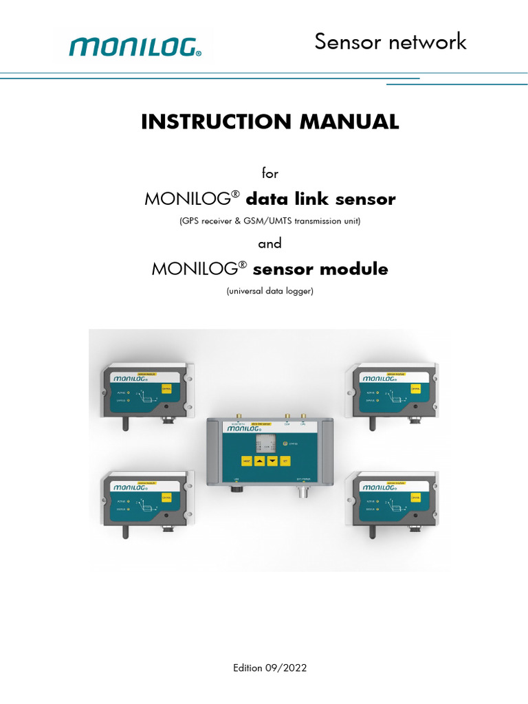 MONILOG® Sensor Network Manual | PDF | Bluetooth | Wireless Sensor Network