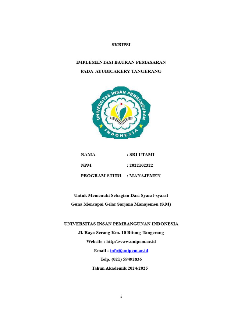 Sri Utami Skripsi Final | PDF