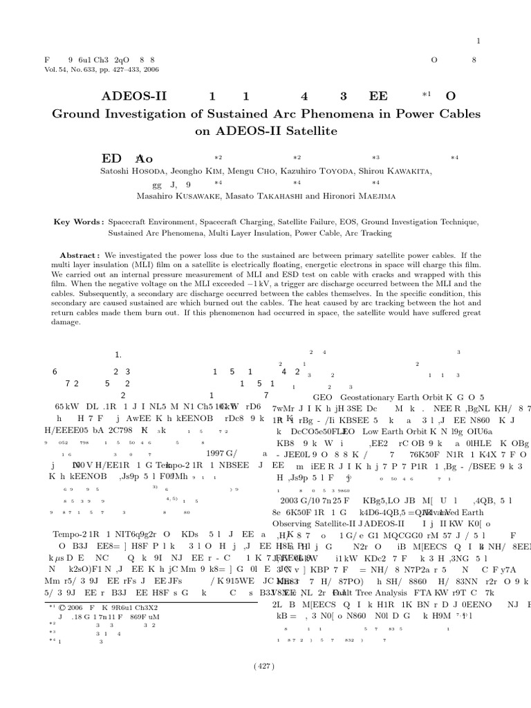 Ground Investigation of Sustained Arc PH | PDF | Satellite | Insulator ...